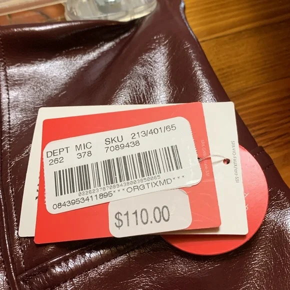 NWT Spanx brown faux leather pants. - Picture 4 of 8